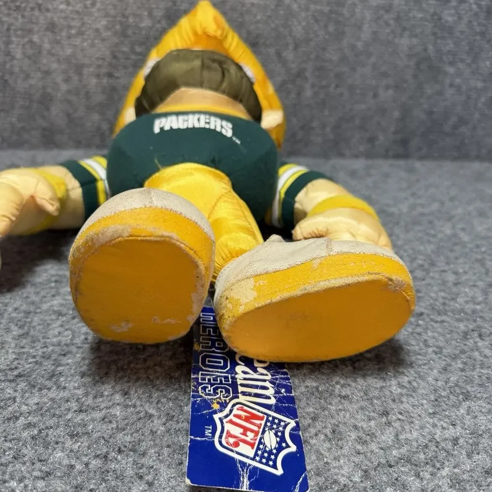 Vintage 1995 STUFFINS NFL GREEN BAY PACKERS 12” Cheesehead Plush W/Tag Mascot